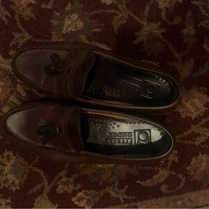 French ShrinerBrown Leather Loafers with Tassels Size 10 Wide